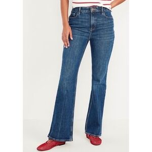 Old Navy Extra High Rise Flare Secret Smooth Pockets Jeans Blue Size 8